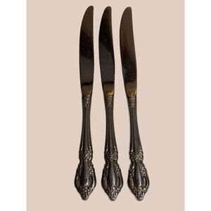 Oneida Distinction Deluxe Raphael Stainless Steel Dinner‎ Knives Set Of 3